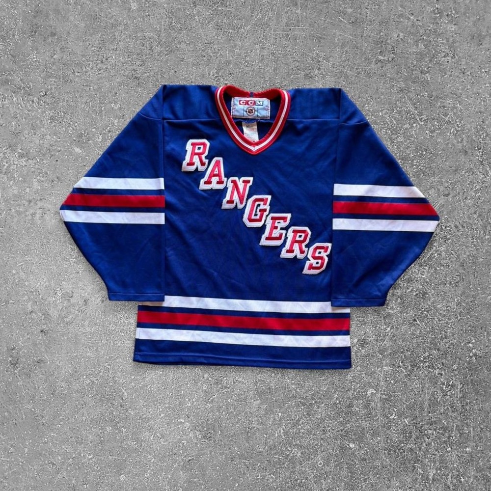Vintage CCM Maska New York Rangers Jersey Mens Medium NHL Ultrafil Canada